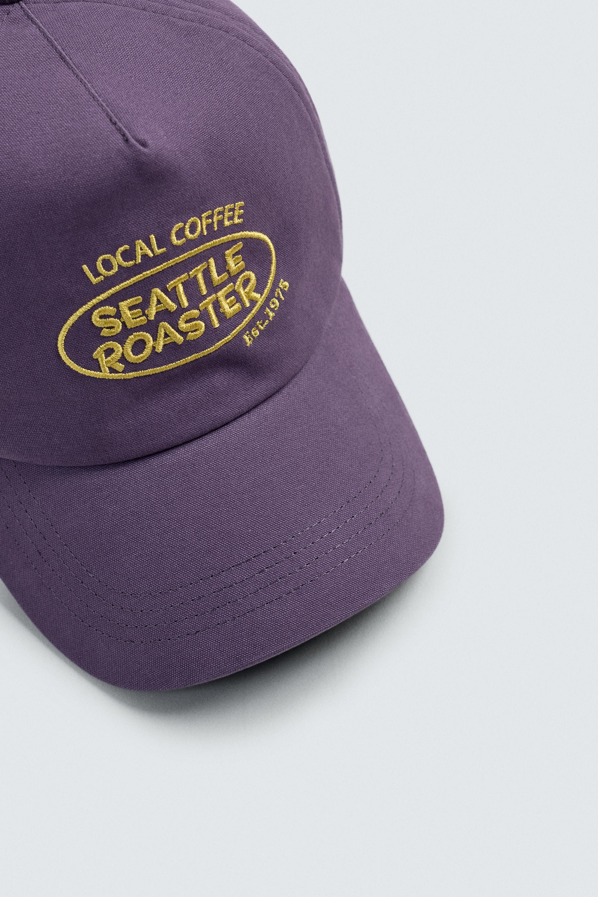 WASHED CONTRAST EMBROIDERED TEXT CAP
